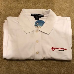London Olympics XL Devon & Jones white polo